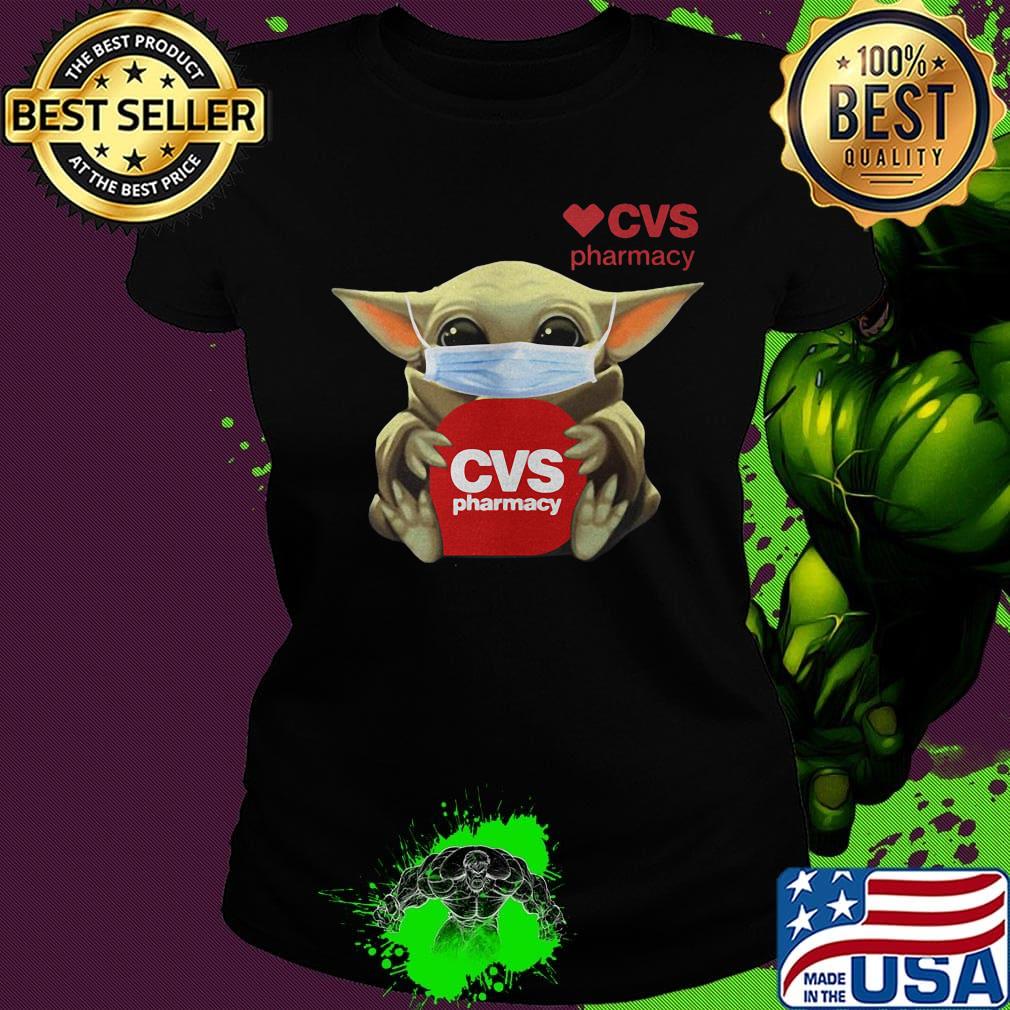 Star wars baby yoda mask hug cvs pharmacy s Ladies tee Star wars baby yoda mask hug cvs pharmacy s Ladies tee