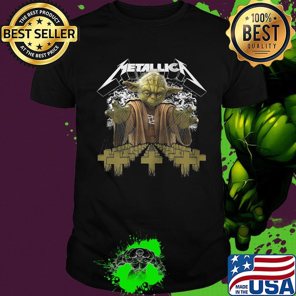 Star wars master yoda metallica jesus cross shirt