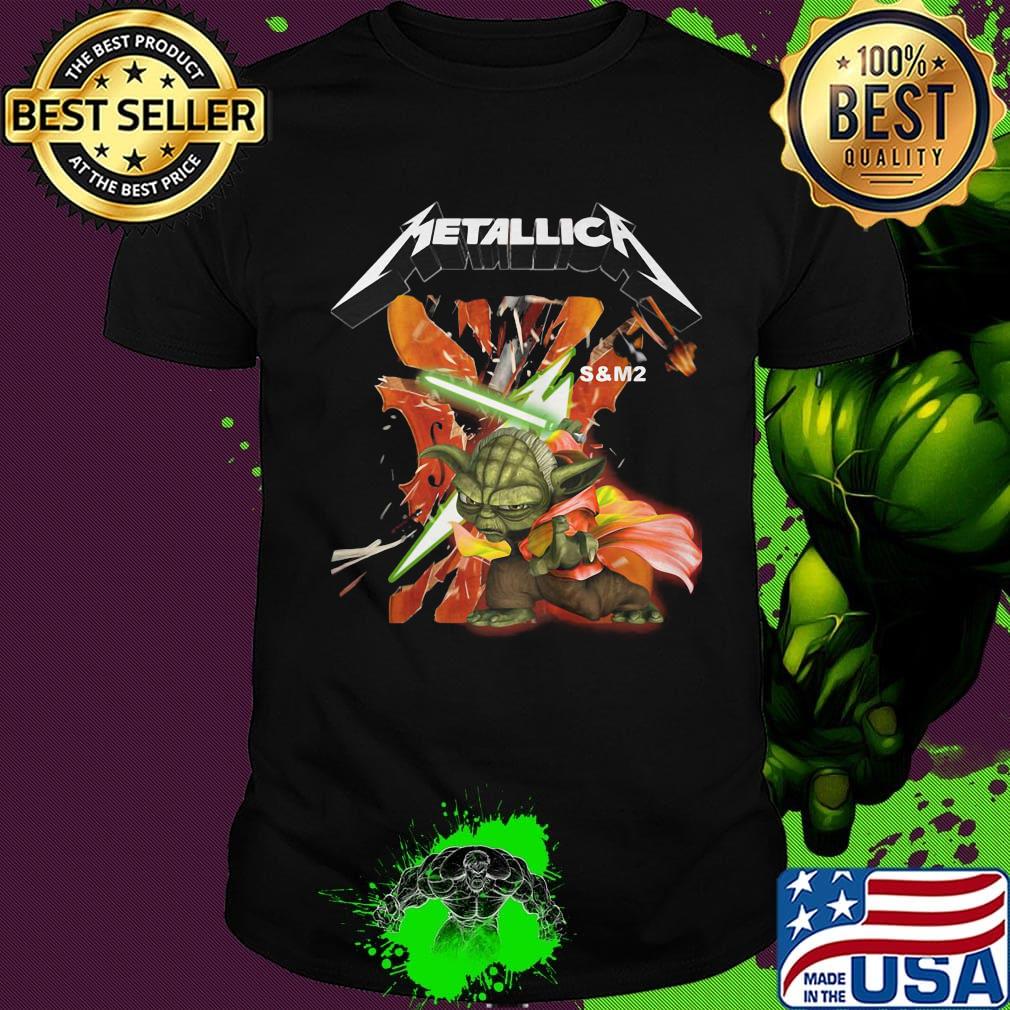 Star wars master yoda metallica s and m2 shirt