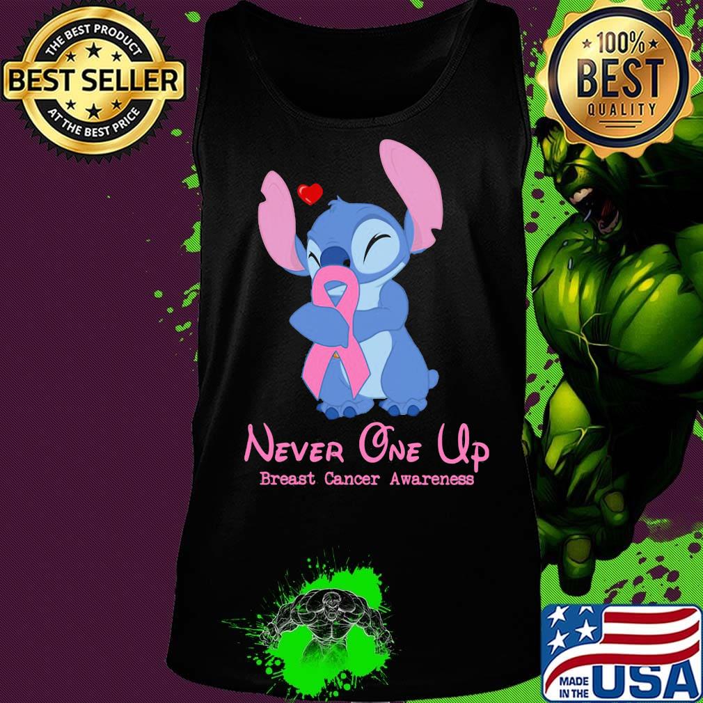 Stich never one up breast cancer awareness s Tank top Stich never one up breast cancer awareness s Tank top