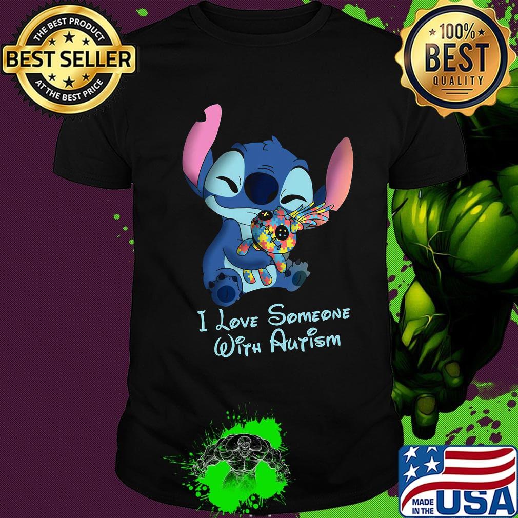 Stitch and scrump i love someone with autism shirt