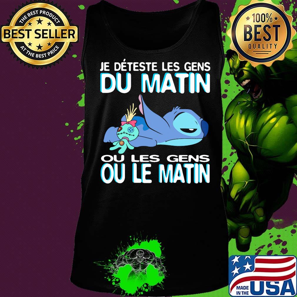 Stitch and scrump je deteste les gens du matin ou les gens ou le matin s Tank top Stitch and scrump je deteste les gens du matin ou les gens ou le matin s Tank top
