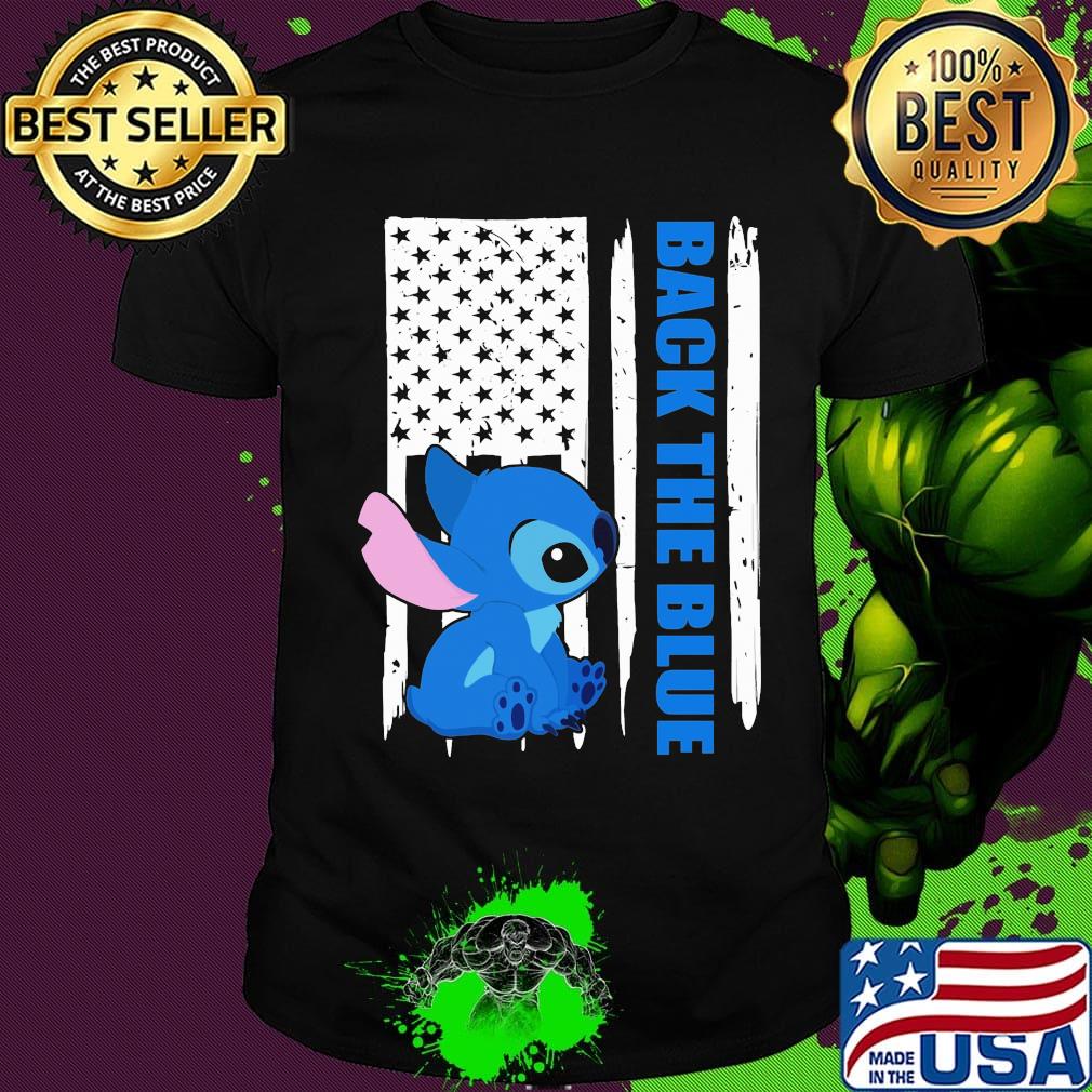 Stitch back the blue american flag happy independence day shirt