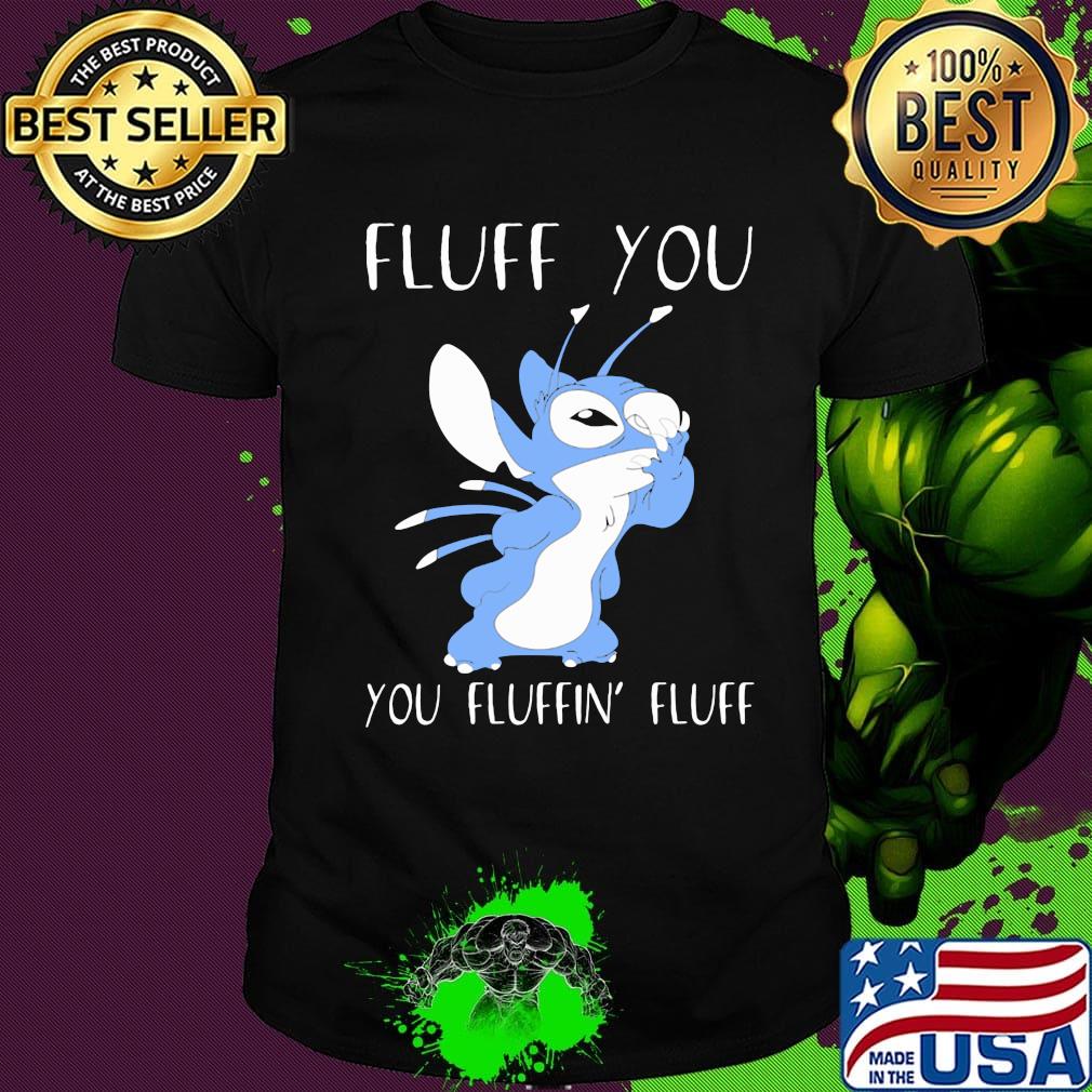 Stitch fluff you you fluffin fluff black shirt