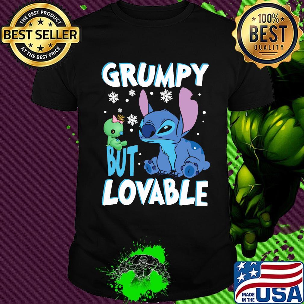 Stitch grumpy but lovable snow shirt