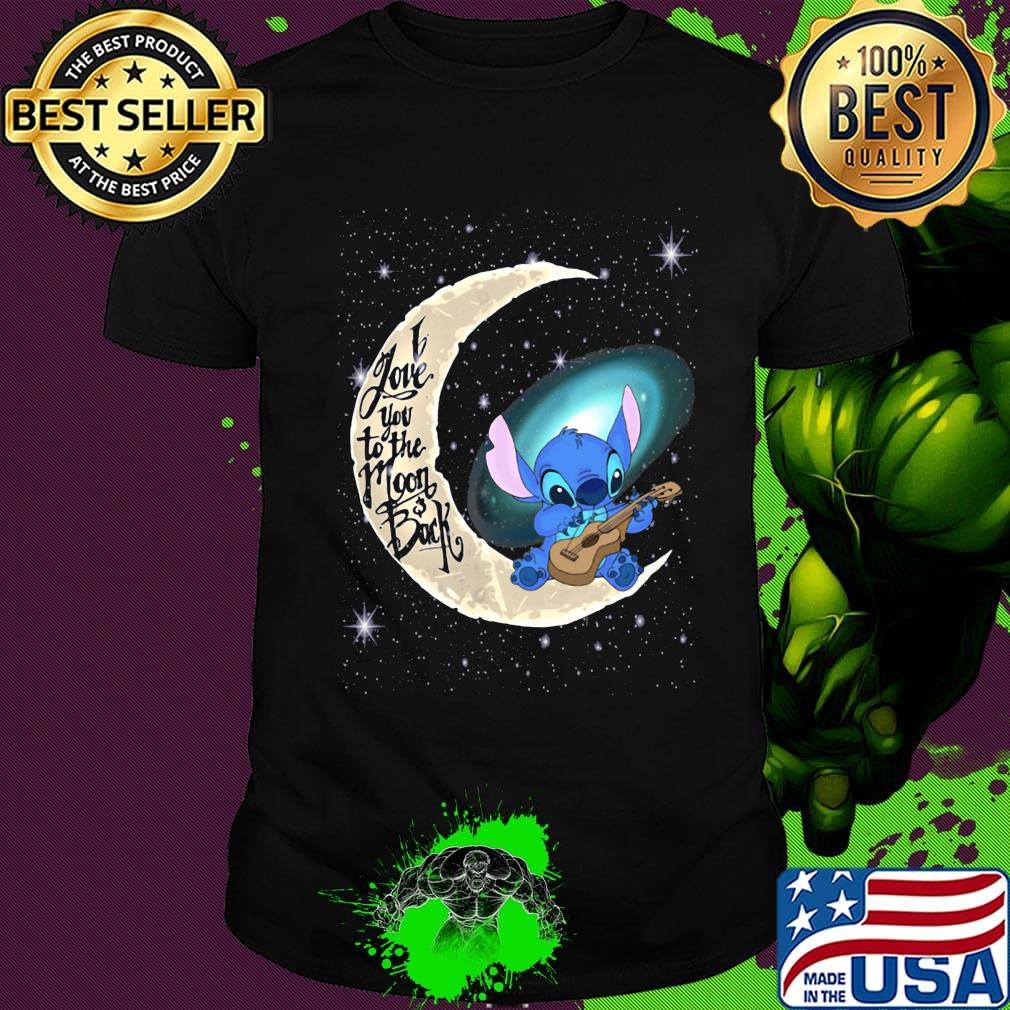 Stitch i love you to the moon back shirt Stitch i love you to the moon back shirt