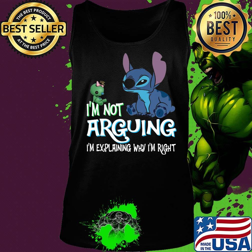 Stitch i'm not arguing im explaining why i'm right black s Tank top Stitch i'm not arguing im explaining why i'm right black s Tank top