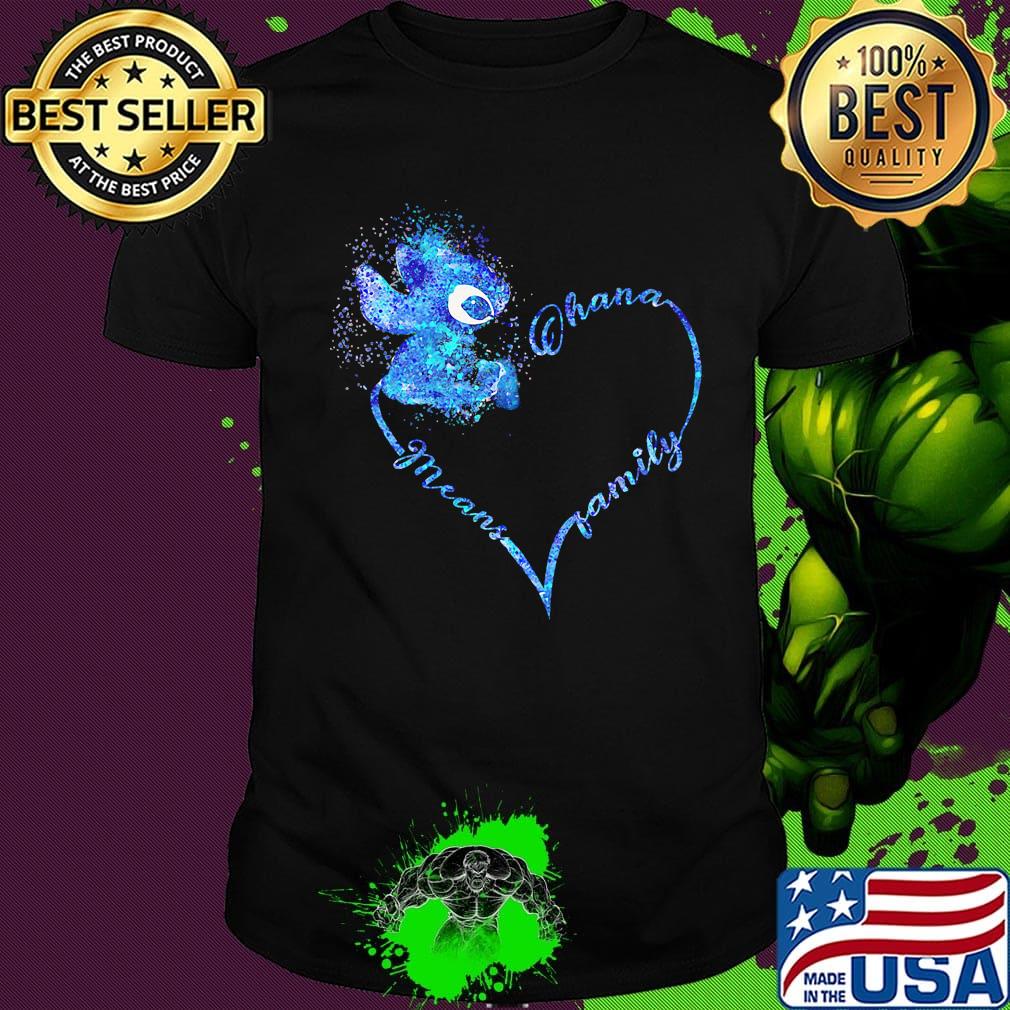 Stitch ohana means family heart shirt