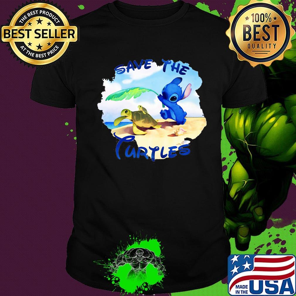 Stitch save the turtles shirt