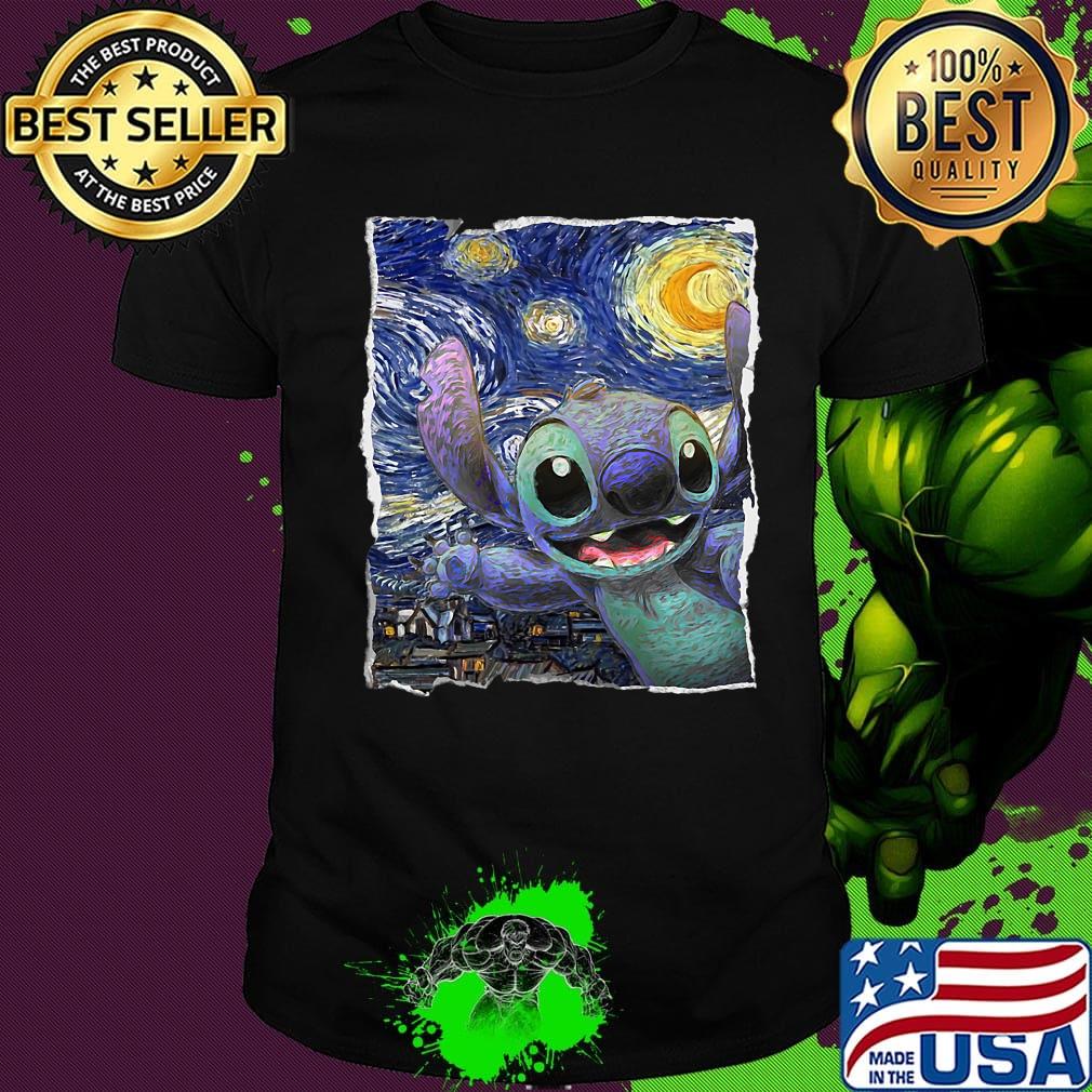Stitch starry night van gogh shirt