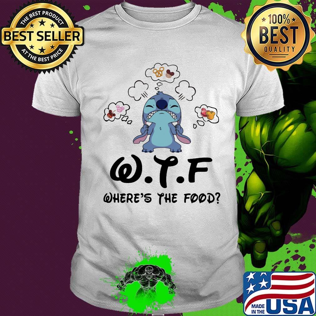 Stitch wtf where's the food white shirt