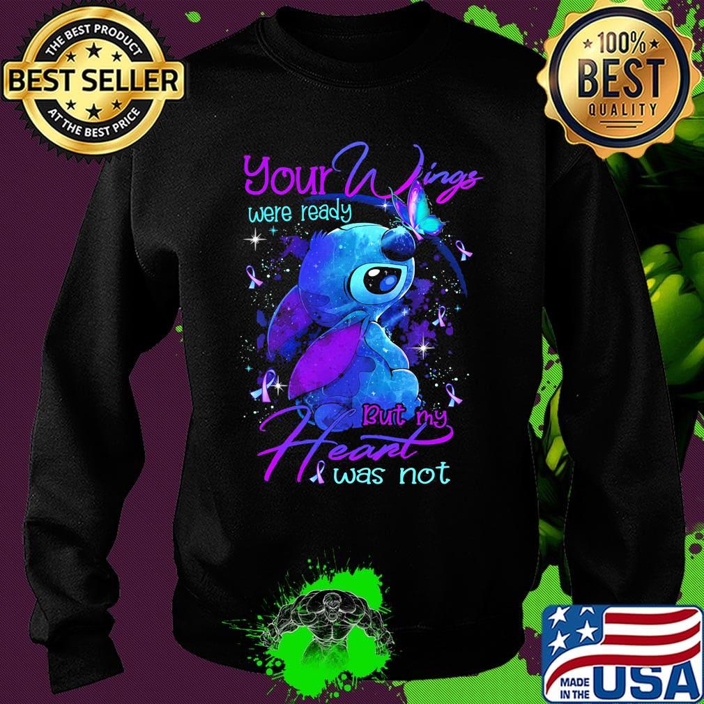Stitch your wings were ready but my heart was not butterflies cancer awareness s Sweater Stitch your wings were ready but my heart was not butterflies cancer awareness s Sweater