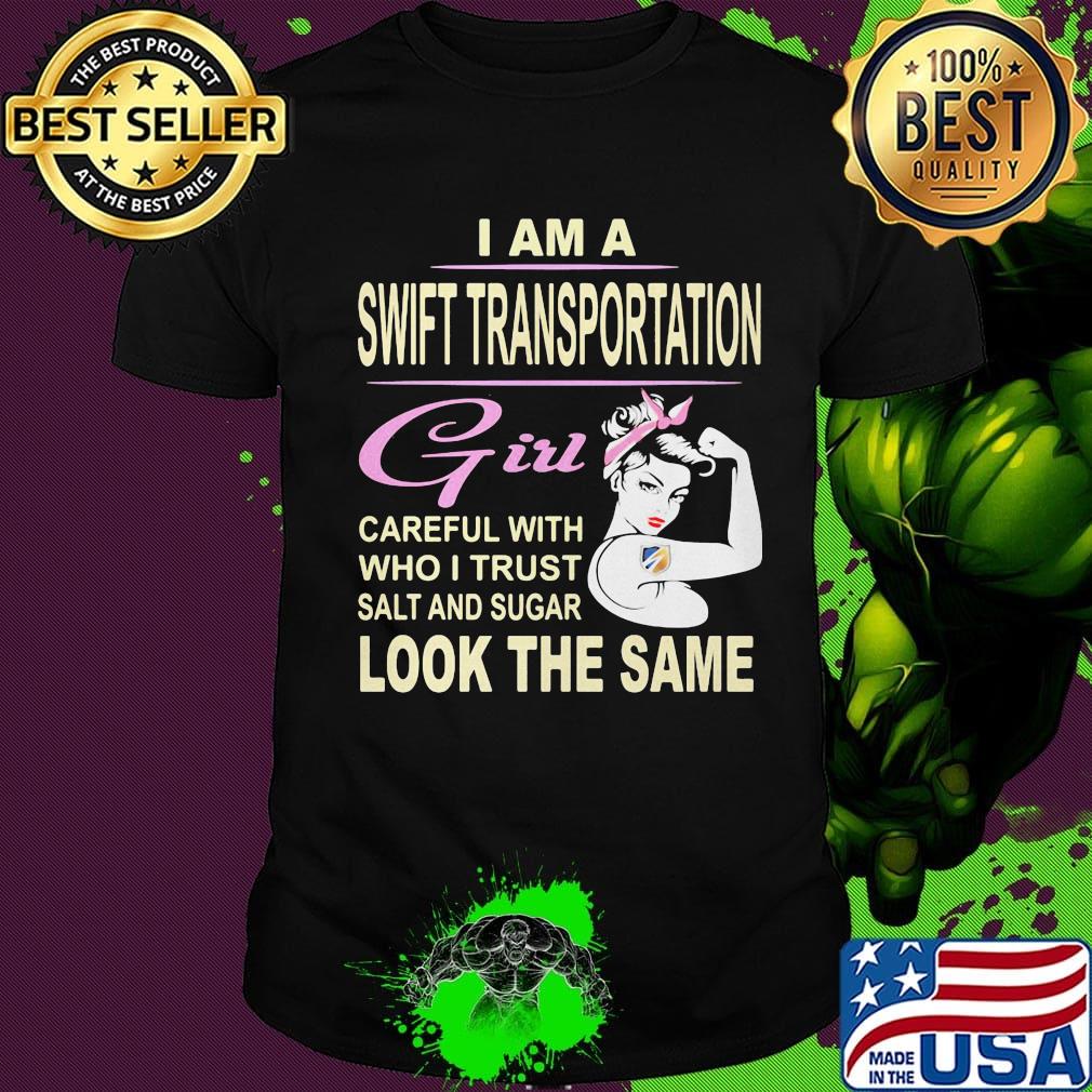 Strong woman i am a swift transportation girl i can do all things through christ who gives me strength shirt