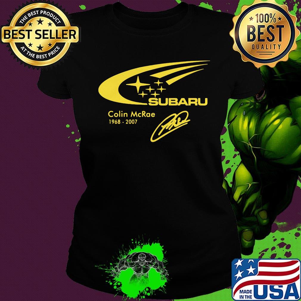 Subaru colin mcrae 1968 2007 signature s Ladies tee Subaru colin mcrae 1968 2007 signature s Ladies tee