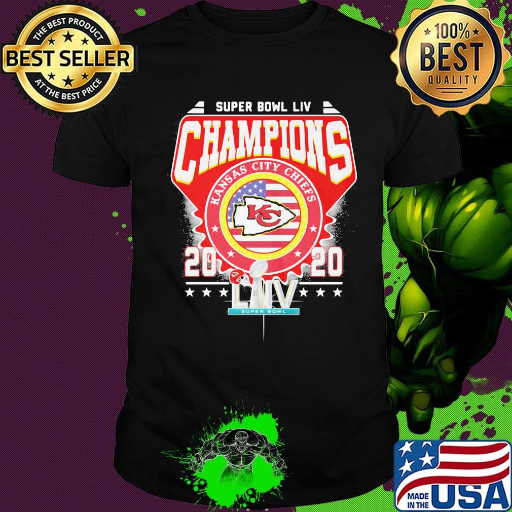 Super bowl liv champions kansas city chiefs 2020 american flag independence day shirt