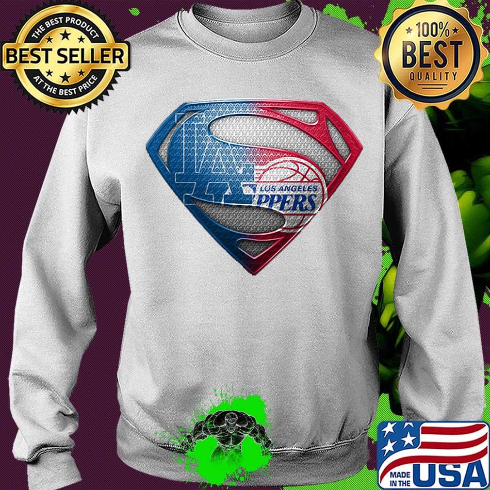 Superman los angeles dodgers and los angeles clippers s Sweater Superman los angeles dodgers and los angeles clippers s Sweater