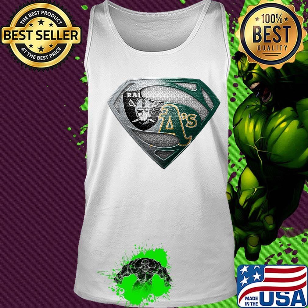 Superman oakland raiders and oakland athletics s Tank top Superman oakland raiders and oakland athletics s Tank top
