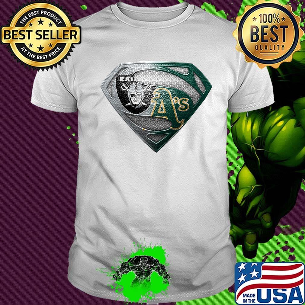 Superman oakland raiders and oakland athletics shirt
