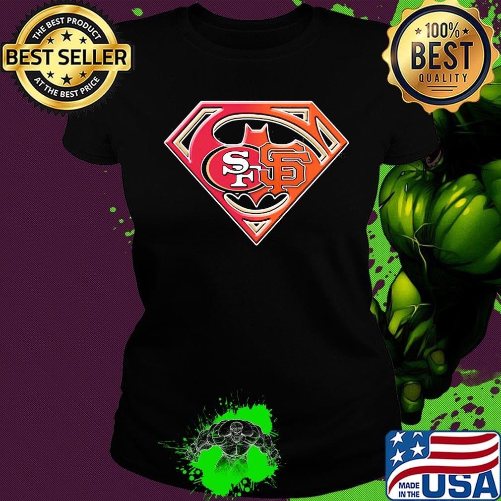 Superman san francisco 49ers and san francisco giants s Ladies tee Superman san francisco 49ers and san francisco giants s Ladies tee