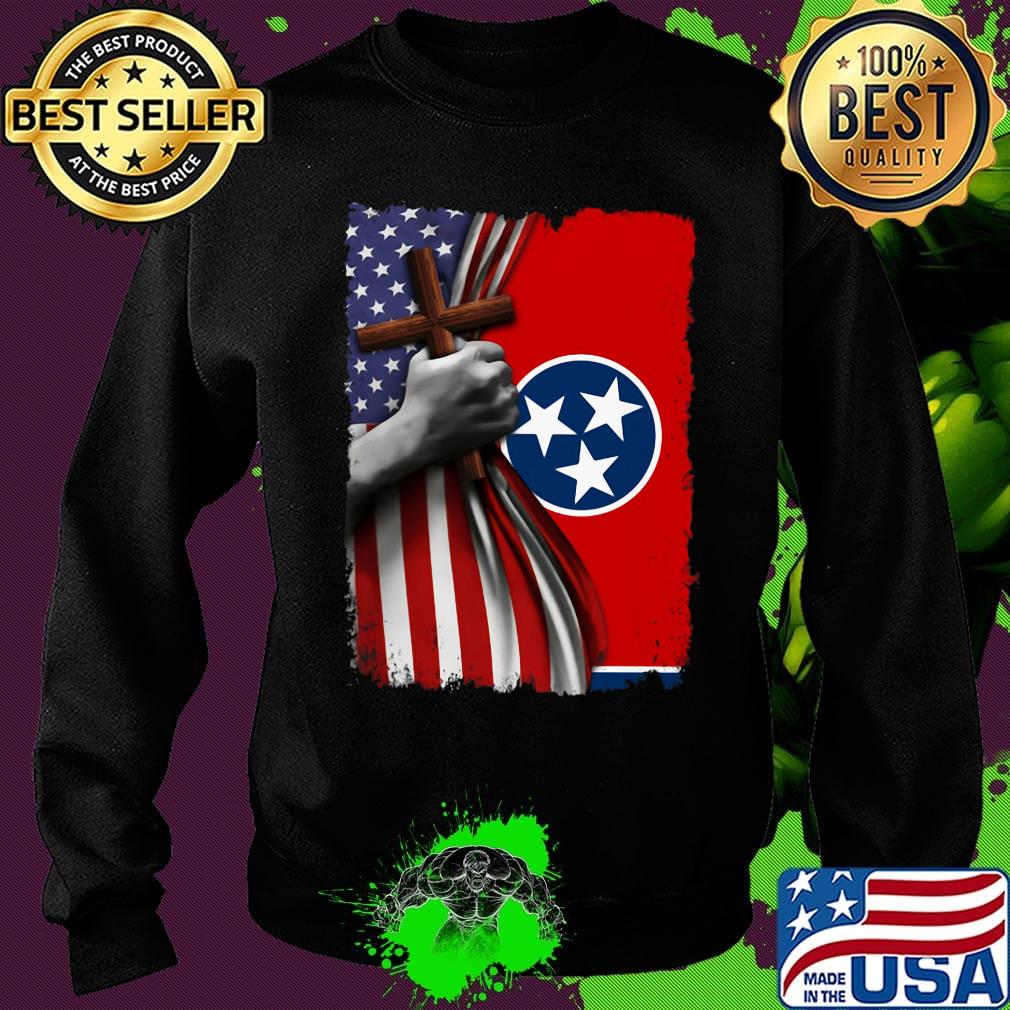 Tennessee american flag cross happy independence day s Sweater Tennessee american flag cross happy independence day s Sweater