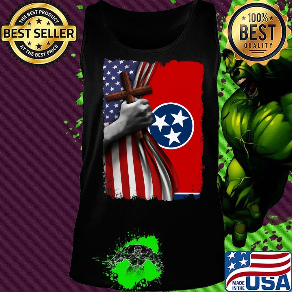 Tennessee american flag cross happy independence day s Tank top Tennessee american flag cross happy independence day s Tank top