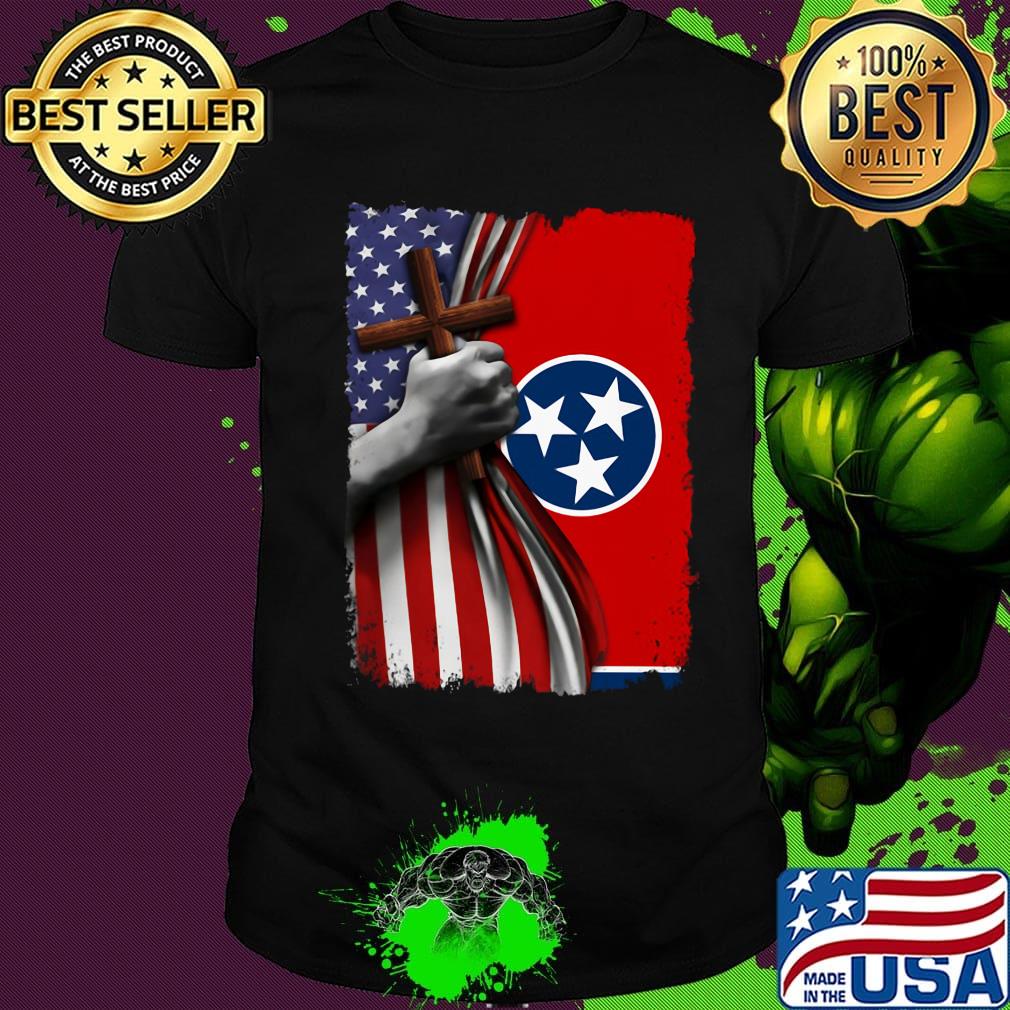 Tennessee american flag cross happy independence day shirt Tennessee american flag cross happy independence day shirt
