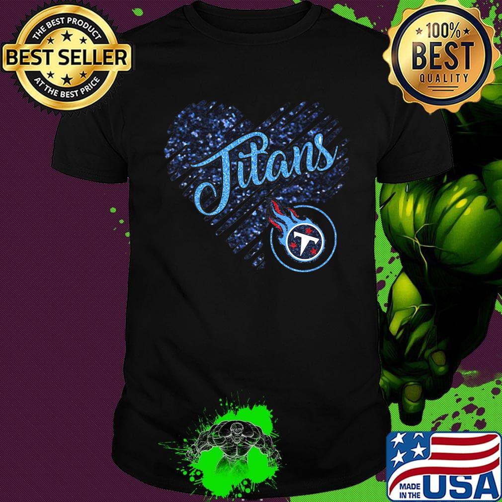 Tennessee titans logo heart diamond shirt