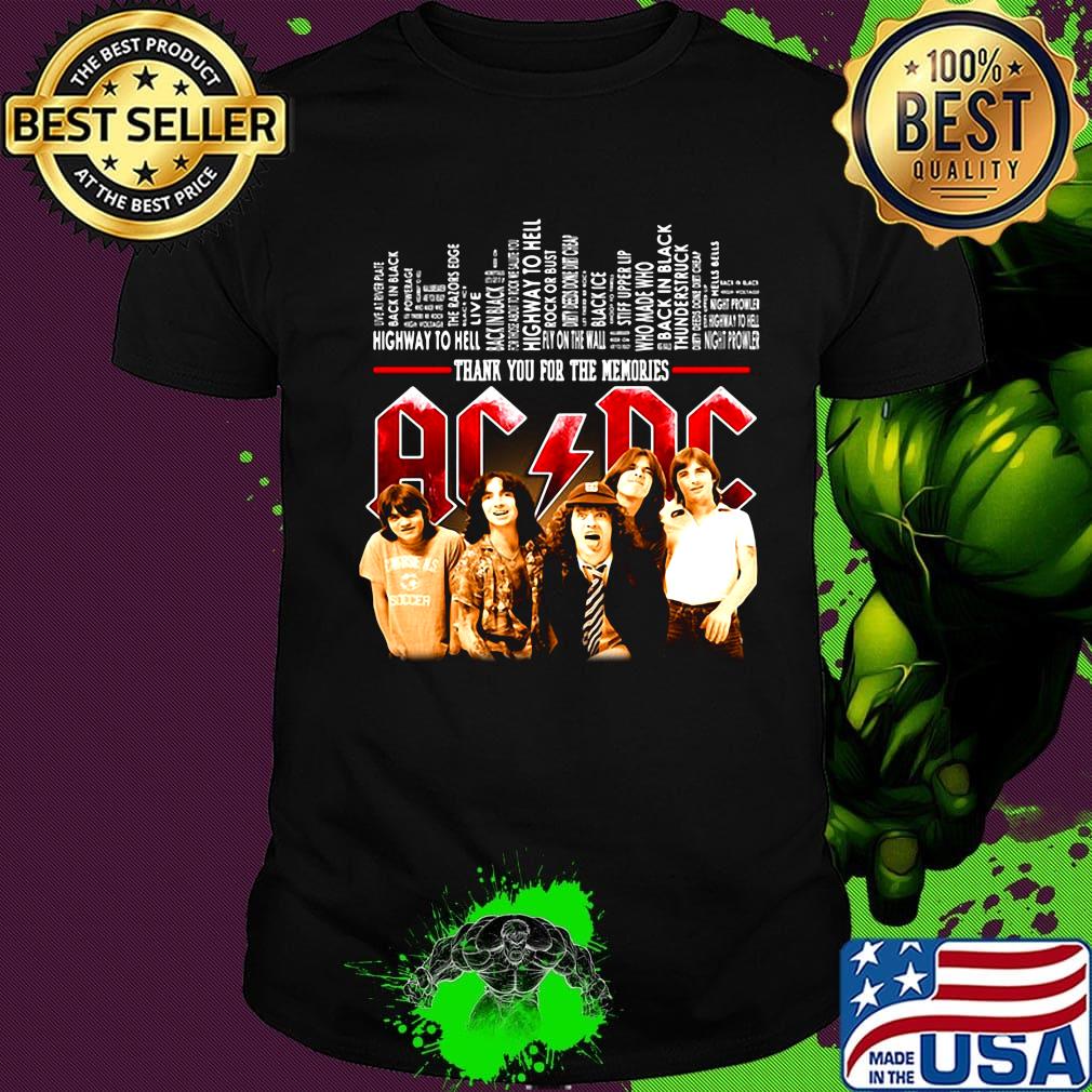 Thank you for the memories AC DC shirt Thank you for the memories AC DC shirt