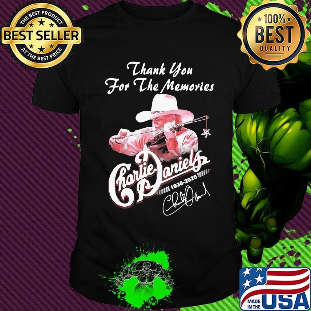Thank you for the memories charlie daniels 1936 2020 signature shirt