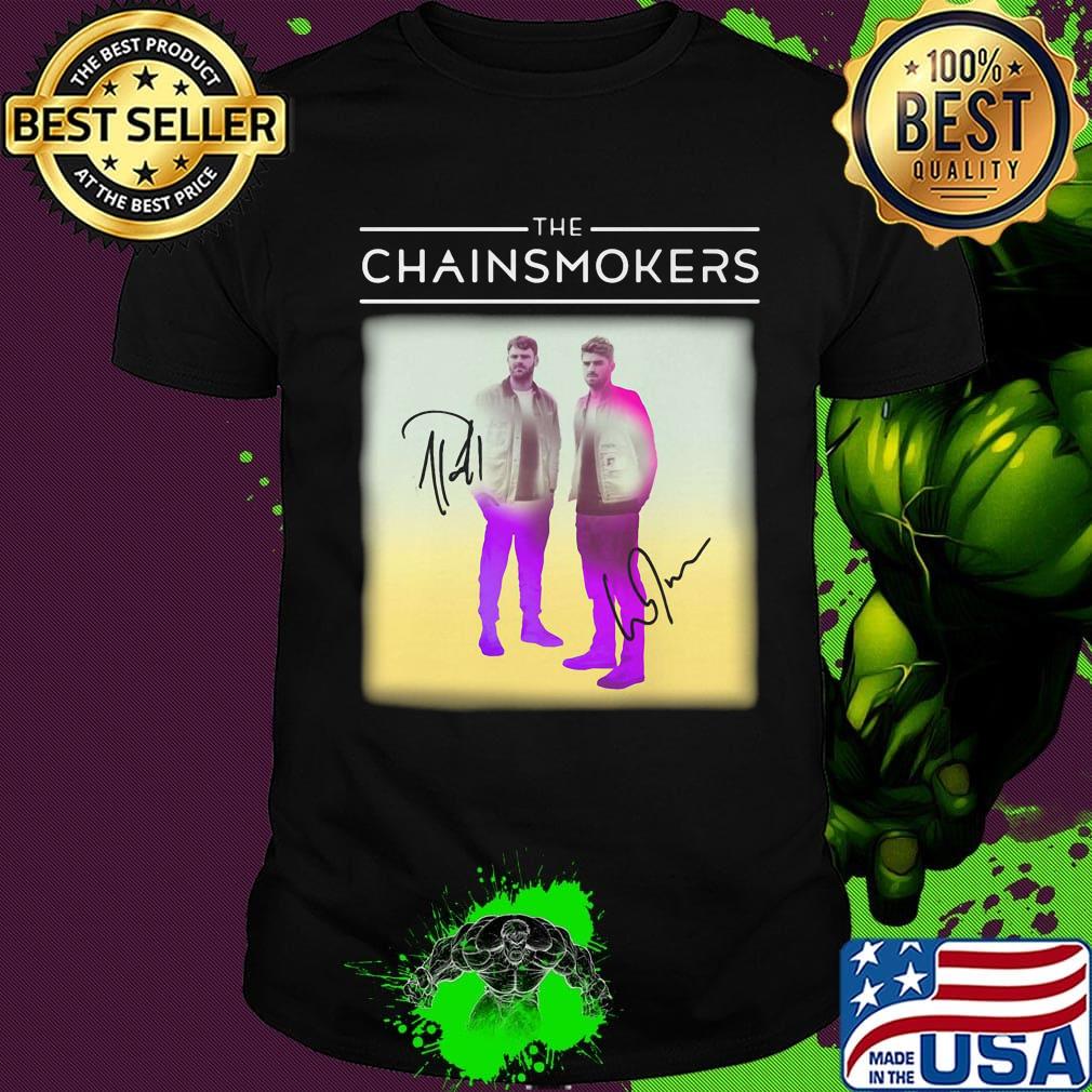 The chainsmokers members signatures shirt