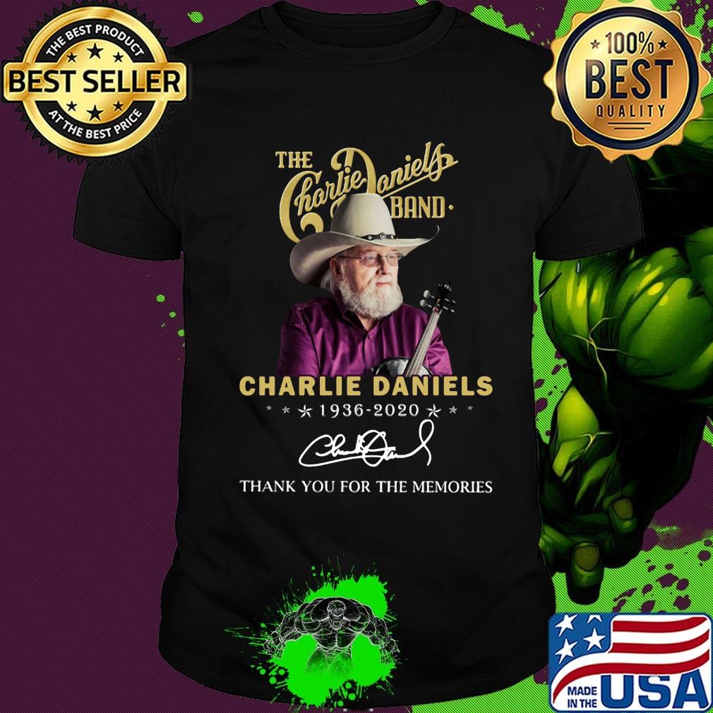 The charlie daniels band 1936 2020 thank you for the memories signature stars shirt