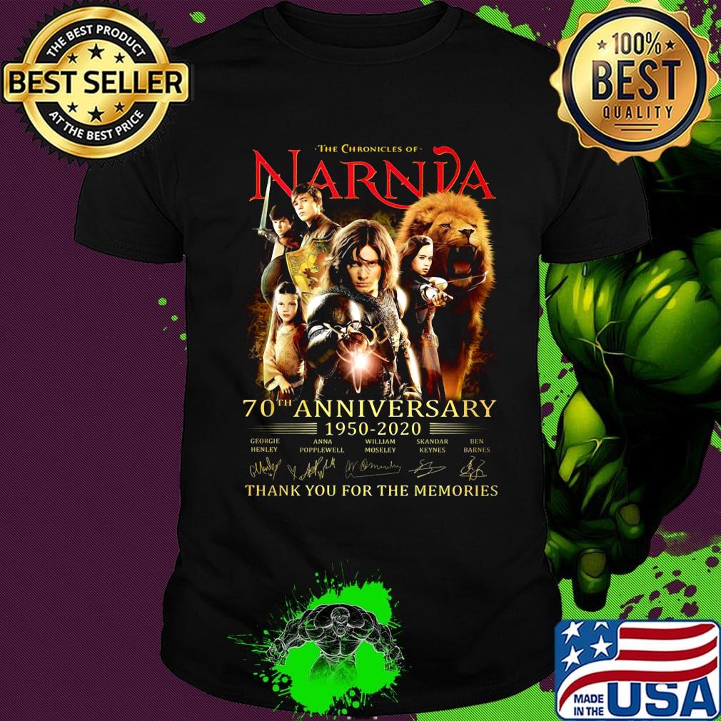The chronicles of narnia 70th anniversary 1950 2020 thank you for the memories signatures shirt