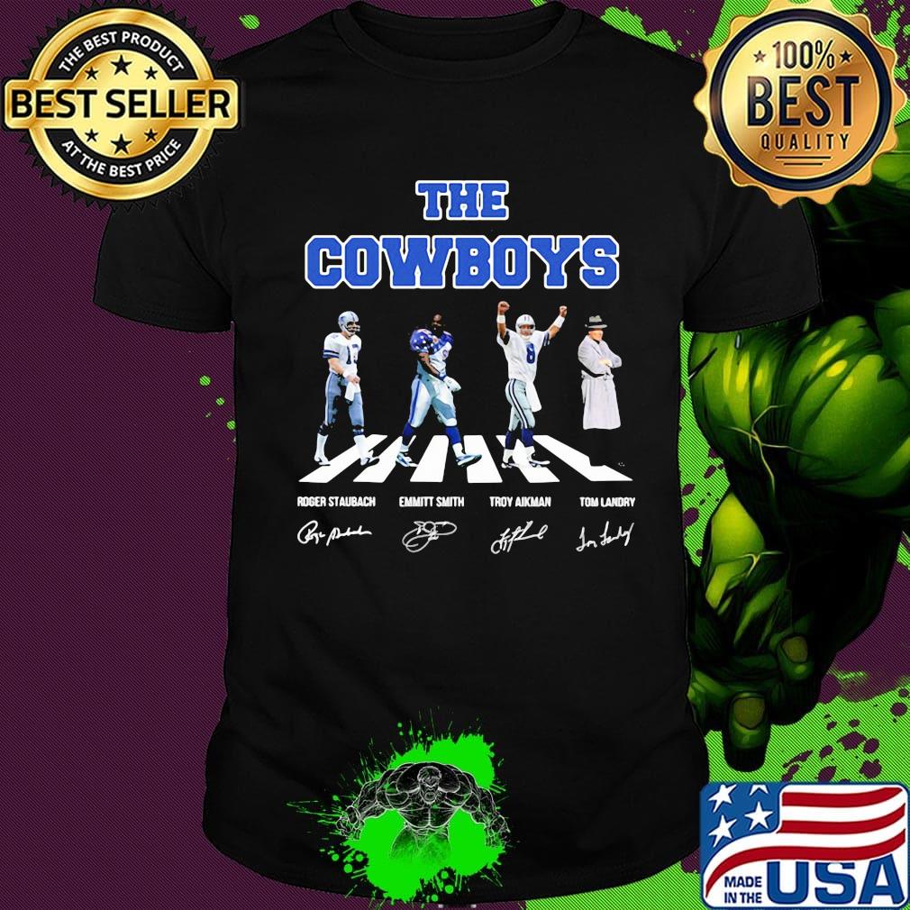 The cowboys football abbey road signatures shirt