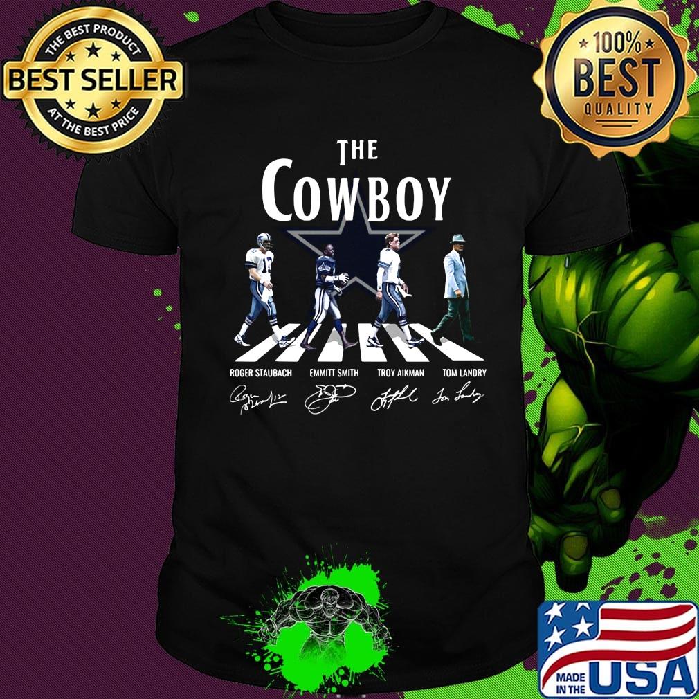 The dallas cowboys football abbey road signatures shirt