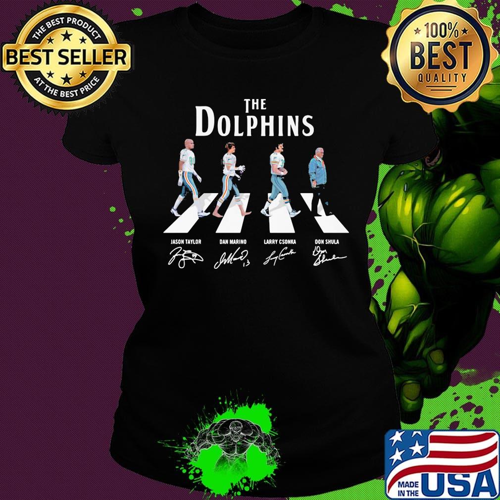 The dolphins football team abbey road signatures s Ladies tee The dolphins football team abbey road signatures s Ladies tee