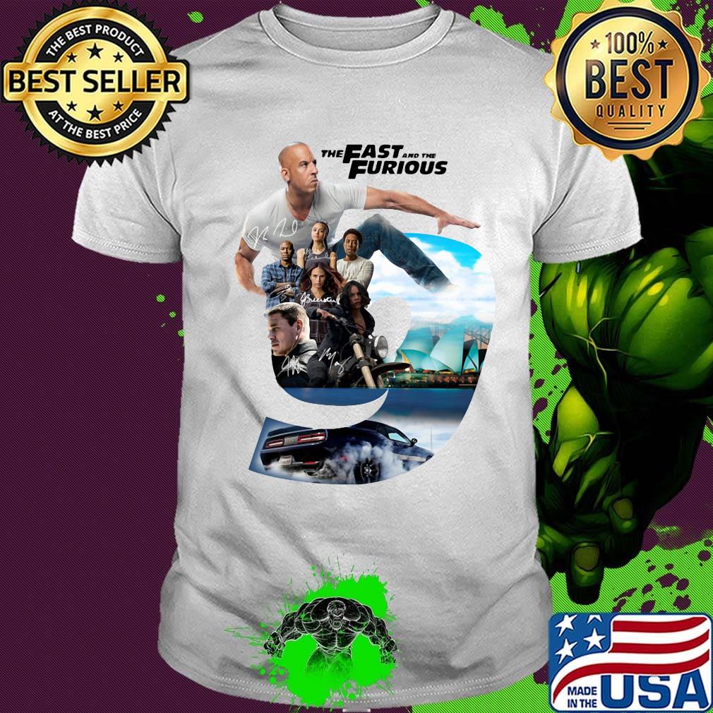 The fast and the furious 9 characters signatures shirt