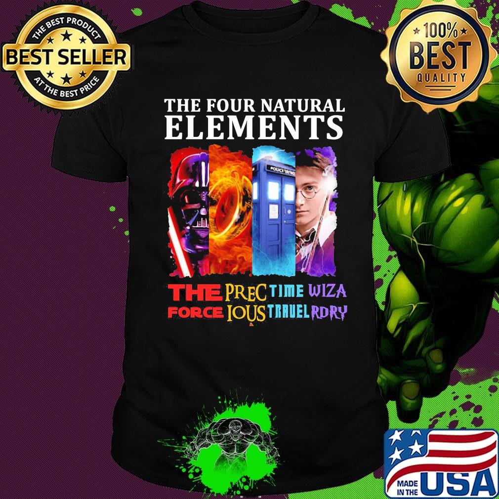 The four natural elements the force precious time travel wiza rdry shirt