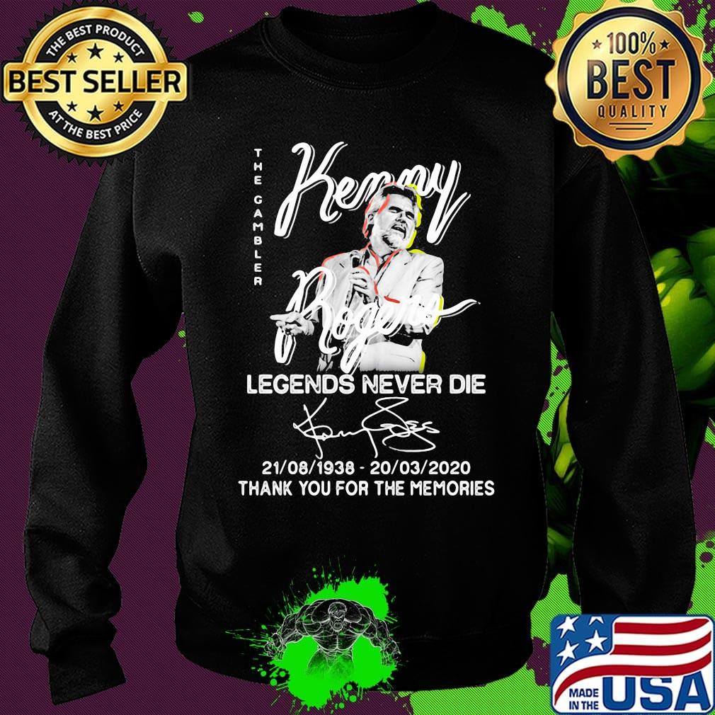 The gambler kenny legends never die 1938 2020 thank you for the memories signatures s Sweater The gambler kenny legends never die 1938 2020 thank you for the memories signatures s Sweater