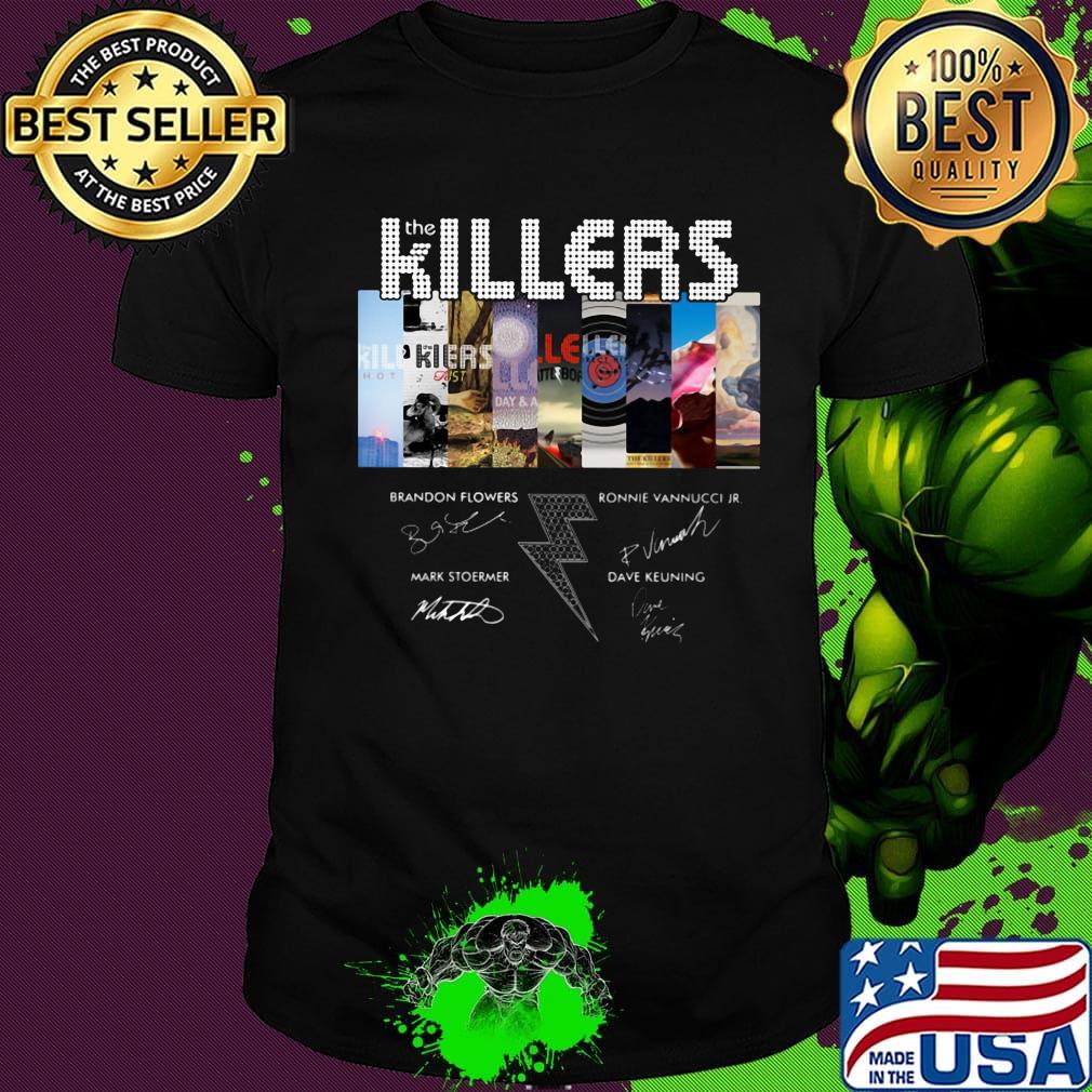 The killers band members signatures shirt