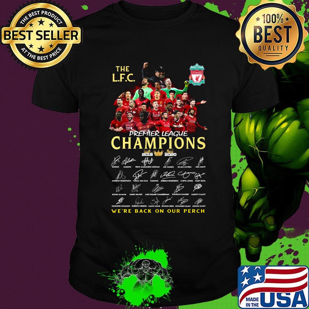 The liverpool fc champions premier league 2019 2020 we'll never walk alone signatures shirt