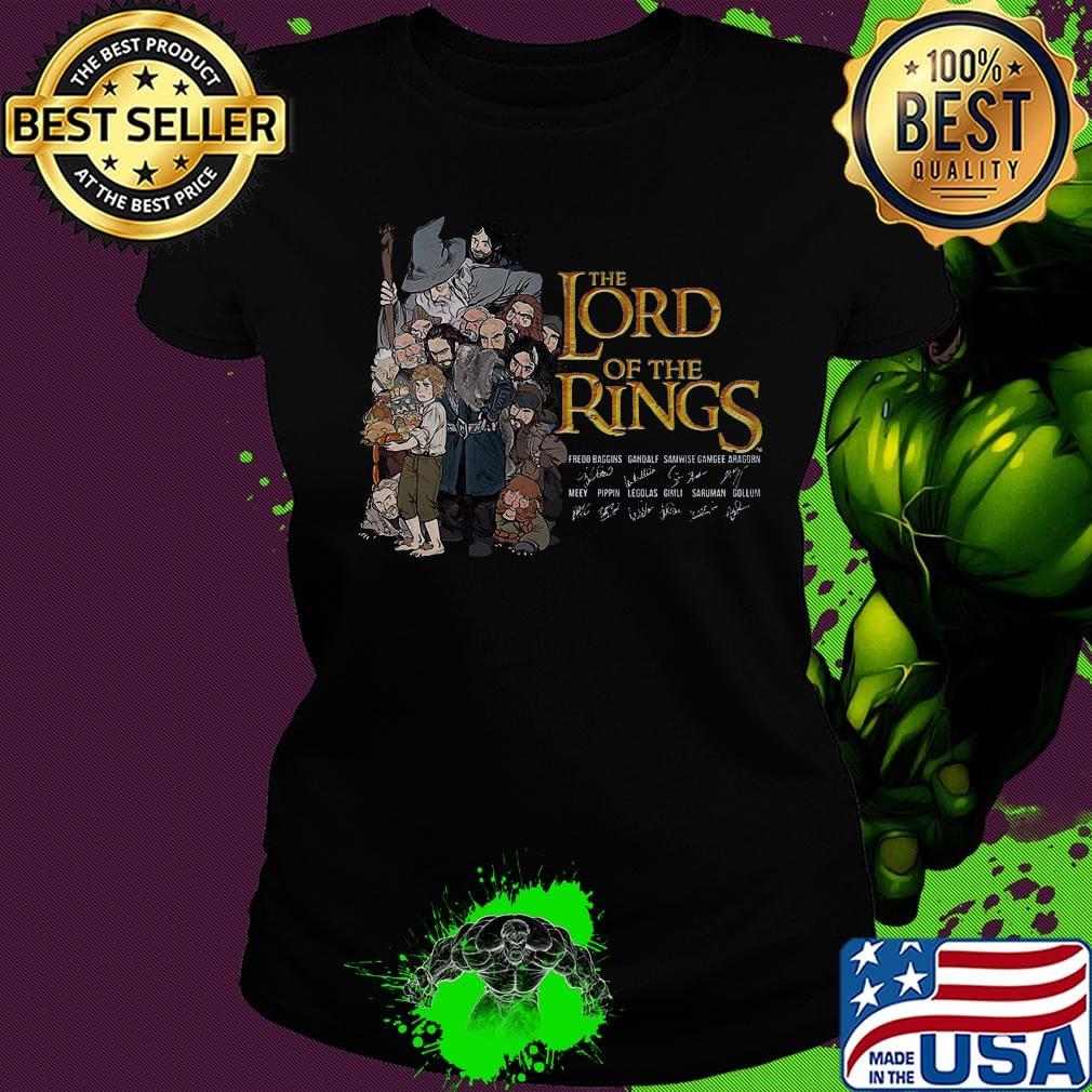 The lord of the rings characters signatures black s Ladies tee The lord of the rings characters signatures black s Ladies tee