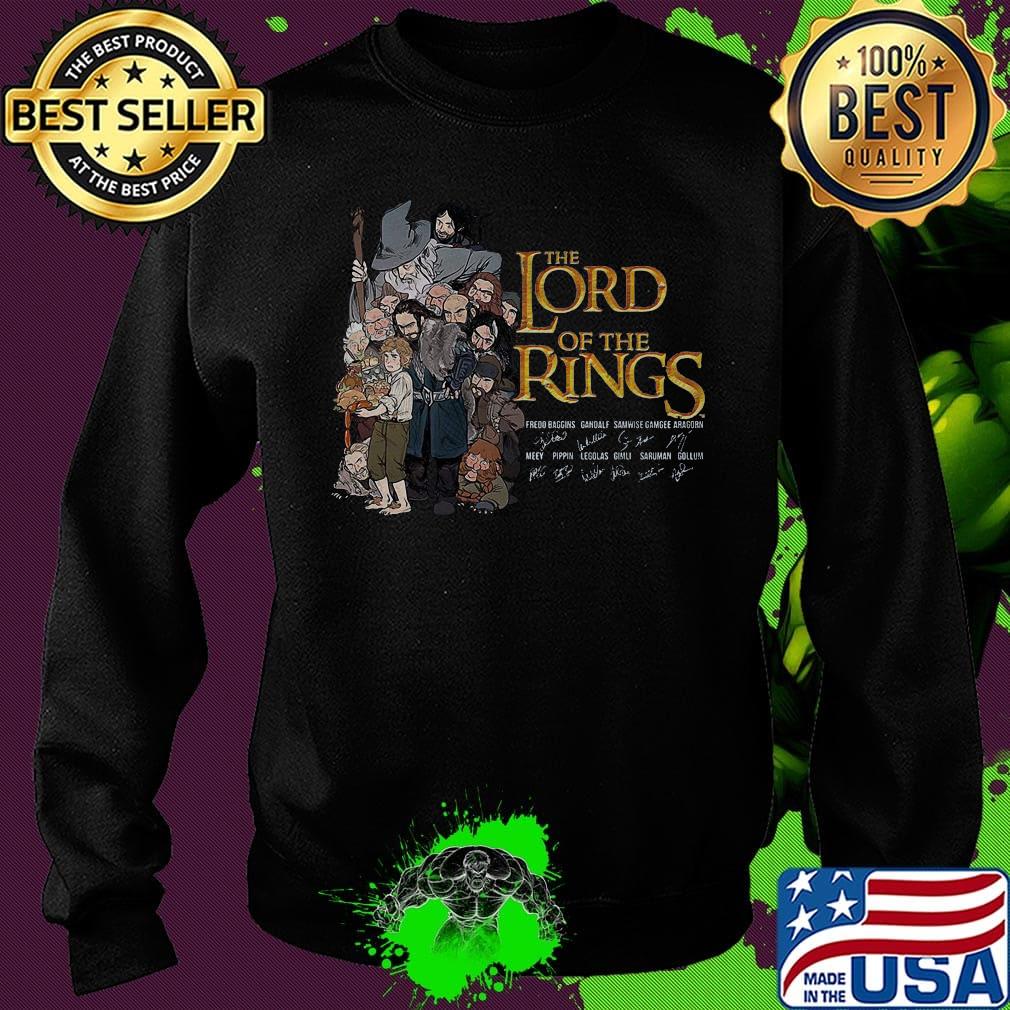 The lord of the rings characters signatures black s Sweater The lord of the rings characters signatures black s Sweater
