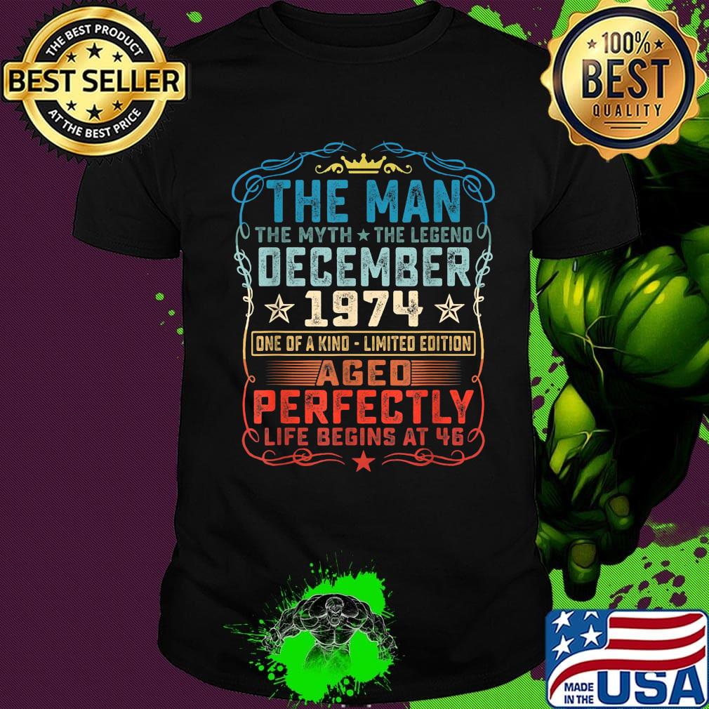 The man the myth the legend december 1974 one of a kind limited edition ageo perfectly shirt