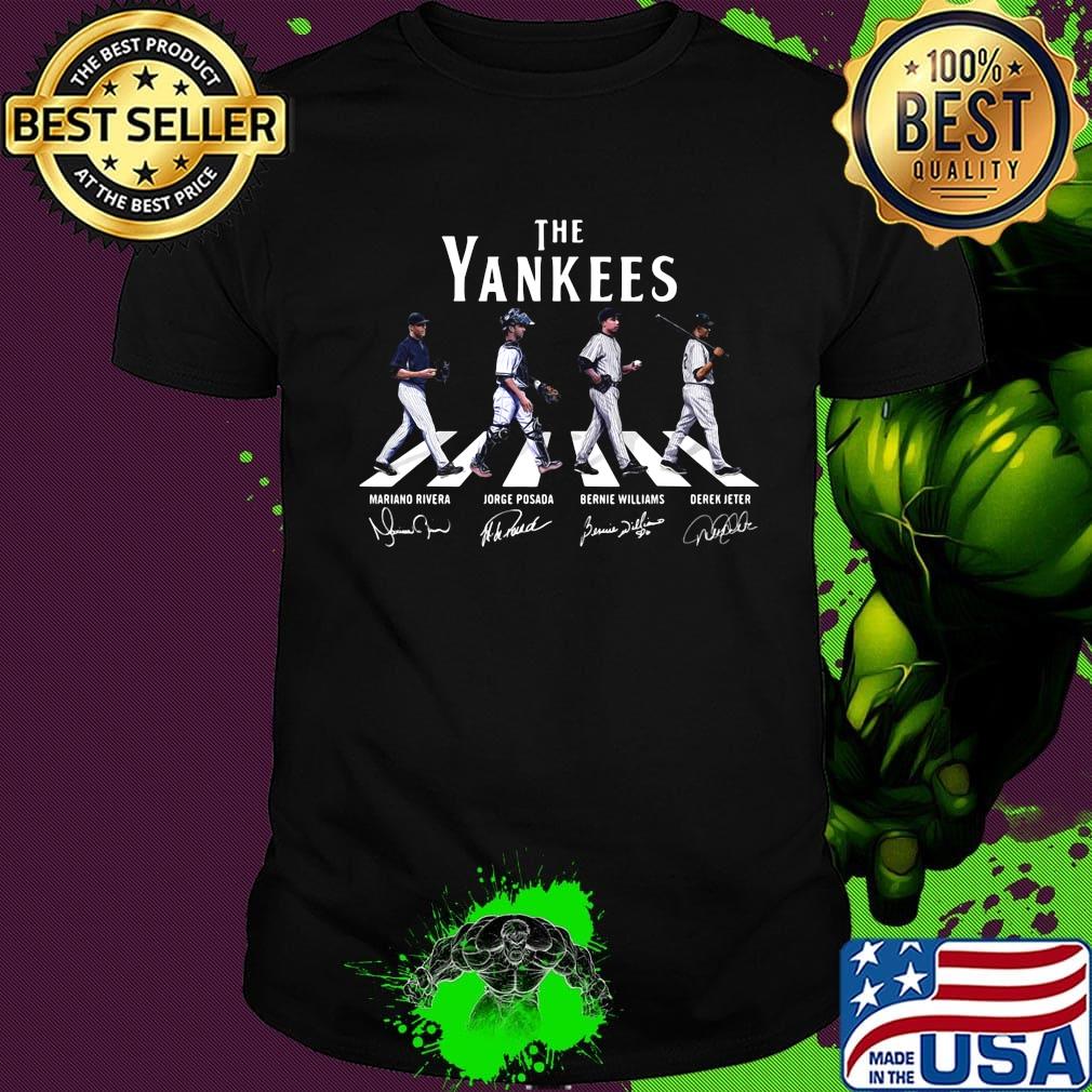 The new york yankees baseball players abbey road signatures shirt