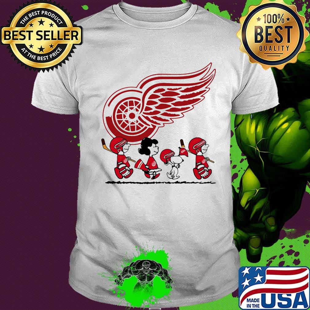 The peanuts detroit red wings hockey logo shirt
