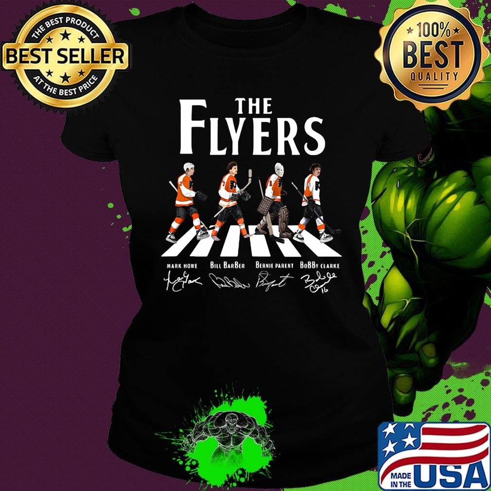 The philadelphia flyers hockey team abbey road signatures s Ladies tee The philadelphia flyers hockey team abbey road signatures s Ladies tee