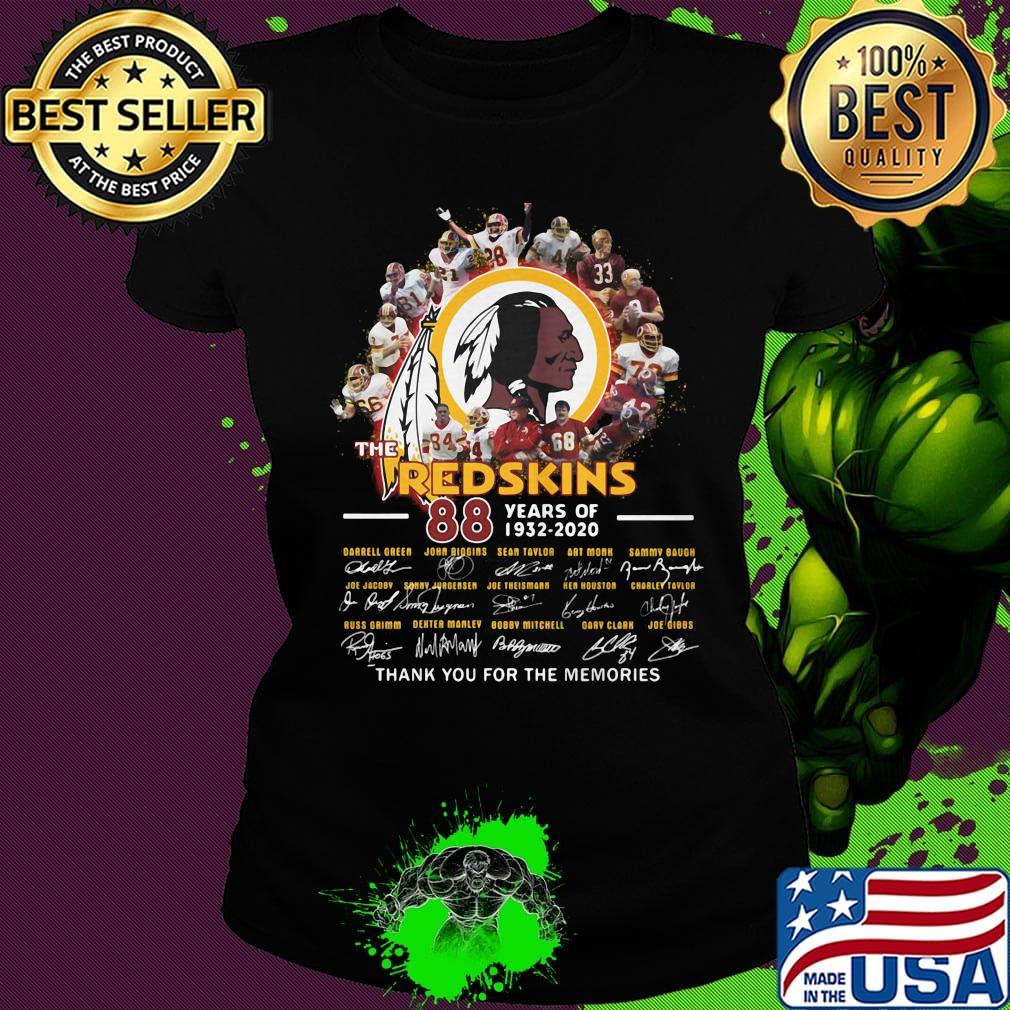 The Red Skins 88 year of 1932-2020 Thank you for the memories s Ladies tee The Red Skins 88 year of 1932-2020 Thank you for the memories s Ladies tee
