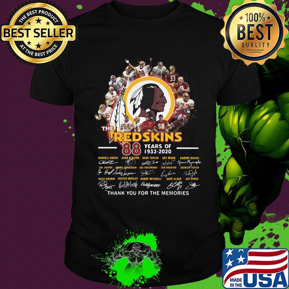The Red Skins 88 year of 1932-2020 Thank you for the memories shirt