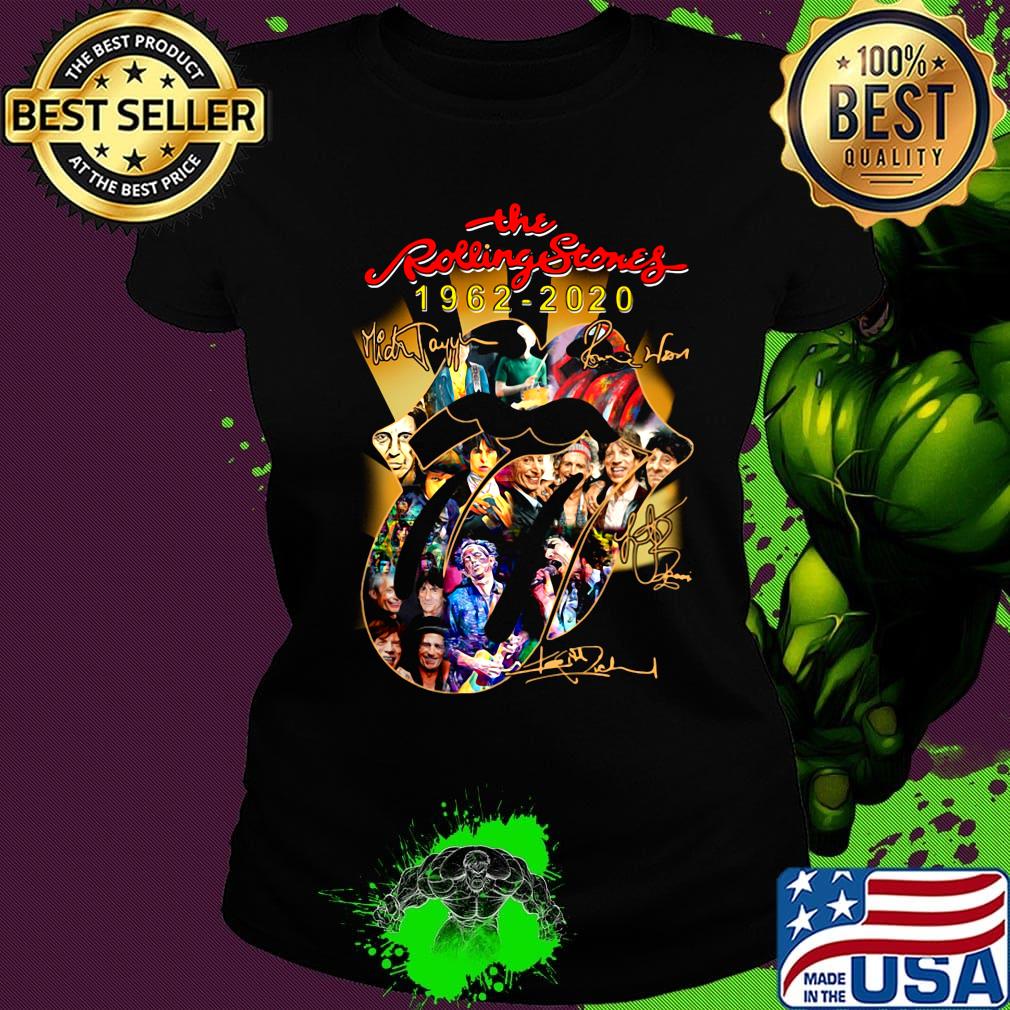 The rolling stones 1962 2020 members signatures s Ladies tee The rolling stones 1962 2020 members signatures s Ladies tee