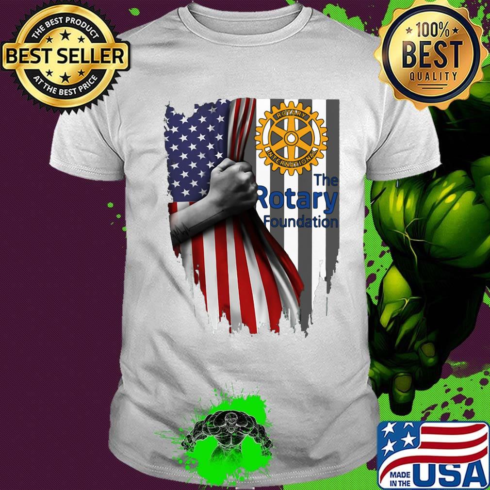 The rotary foundation logo american flag independence day shirt